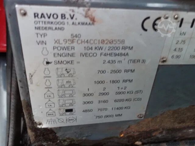 सड़क स्वीपर Ravo 540 SWEEPER,EURO5,AIRCO