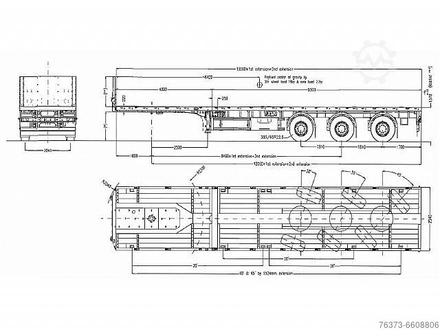 Платформа Faymonville MAX Trailer 3-Achs-Doppeltele-Plateau zwangsgel.
