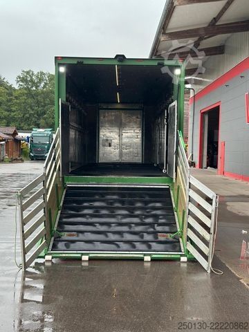 Camion pour bétail SCANIA P410 4x2LL HFR 1.Stock Viehzug/NAVI/KLIMA/ALU