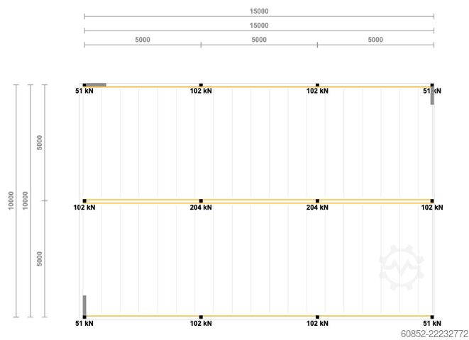 Opbevaringsplatform 10x15m Lagerbühne , Belastung : 500kg/qm Unterkante: 2,5m ,ca. 150qm Systembühne