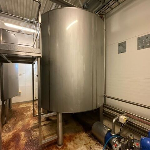 8,000-liter insulated agitator tank made of V2A (stainless steel) with beam agitator Fimatec B0129