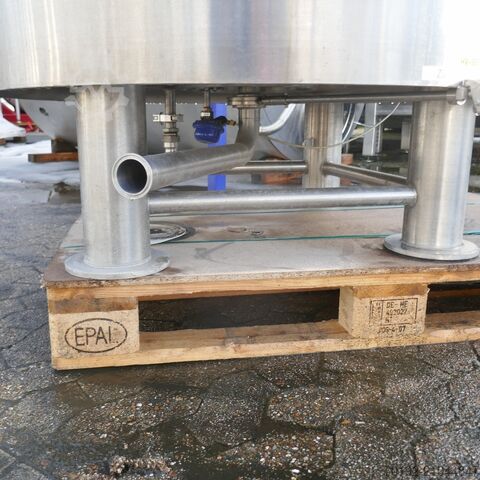 Rezervoar za miješanje kapaciteta 1085 litara, grijani/hlađeni, izrađen od V4A nehrđajućeg čelika s  Pierre Guerin B0120