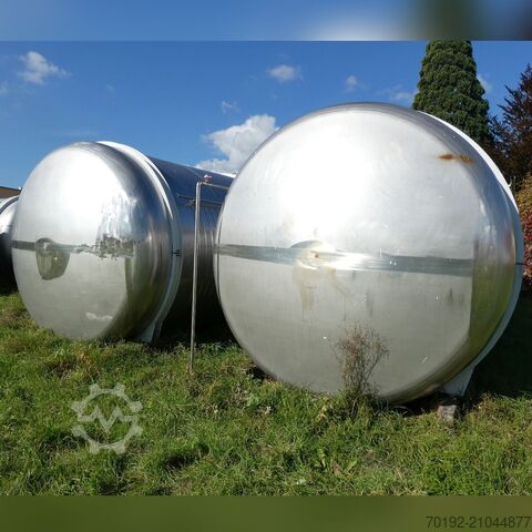 Horizontalni spremnik od 53.000 litara s mogućnošću grijanja/hlađenja izrađen od V2A nehrđajućeg čel Hinke B0115