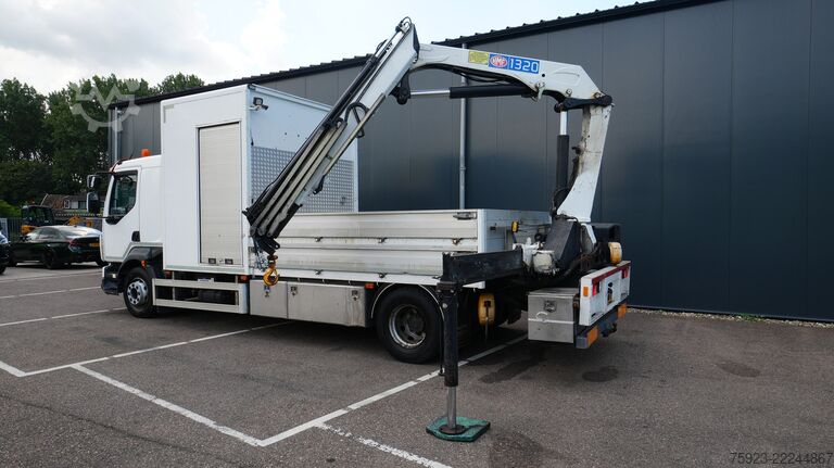 Autokrāna kravas automašīna Volvo FL 280 open box truck with HMF 1320 crane 362.3...