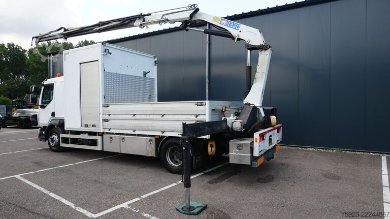 Autokrāna kravas automašīna Volvo FL 280 open box truck with HMF 1320 crane 362.3...