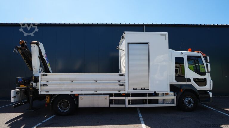 Autokrāna kravas automašīna Volvo FL 280 open box truck with HMF 1320 crane 362.3...