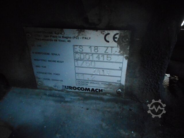 Mini ekskavatorius Mikro ekskavatorius Eurocomach ES 18 ZT ( 1.750 KG )