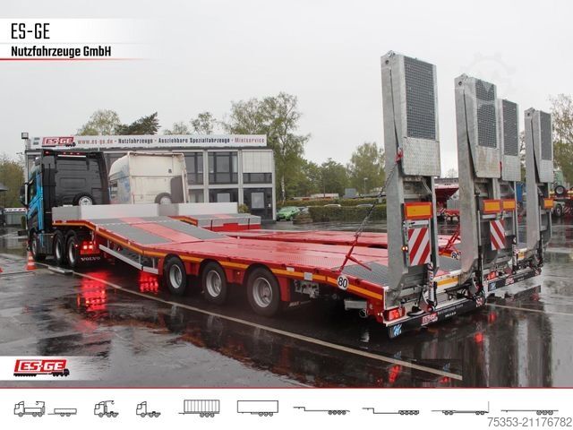 Žemagrindė puspriekabė FAYMONVILLE MAX Trailer MAX100 Semi-Tieflader Hebebett