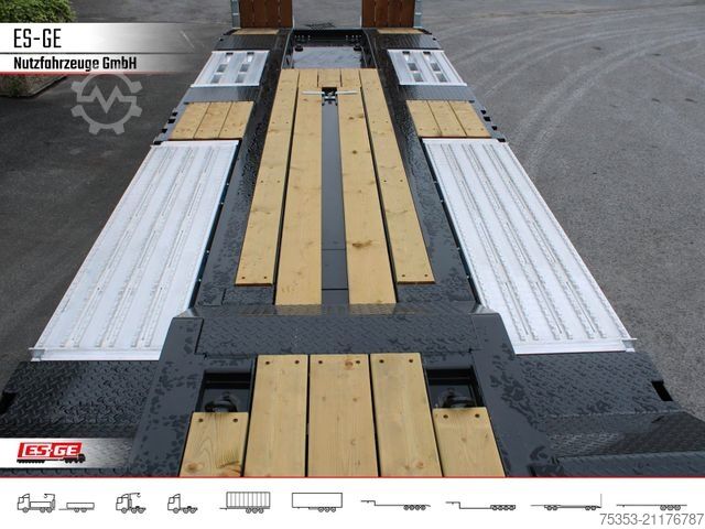 Žemagrindė platforma priekaba SCHWARZMÜLLER Tieflader mit gekröpftem Plateau