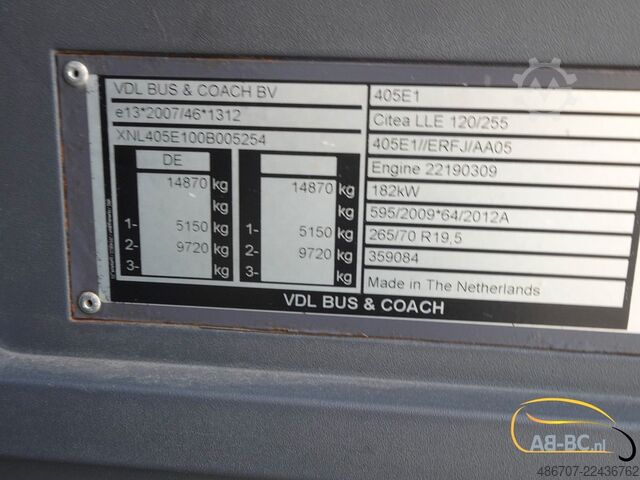 Autobus urbain VDL Citea LLE-120/255 - 44 Sitze EURO 6 - 8 ST VERFU