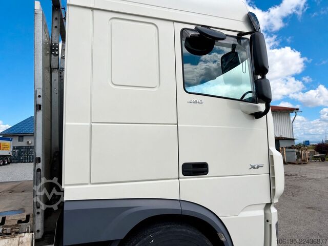 Camión de plataforma DAF XF 480 FAN Baustoff*Atlas 186.3 Kran Hochsitz 7m
