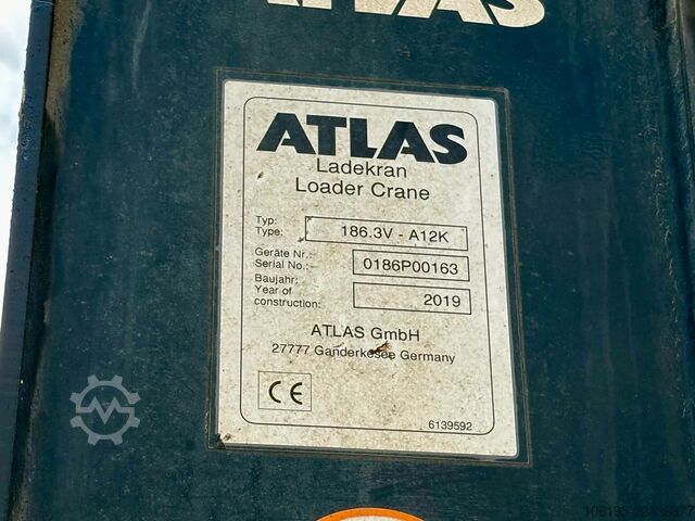 Camión de plataforma DAF XF 480 FAN Baustoff*Atlas 186.3 Kran Hochsitz 7m