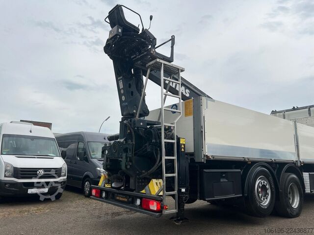 Camión de plataforma DAF XF 480 FAN Baustoff*Atlas 186.3 Kran Hochsitz 7m