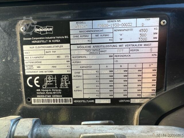 Xe nâng động cơ diesel Doosan D-45SC-7