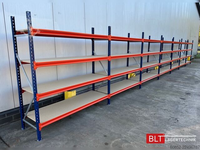 Estantería de almacenamiento de gran luz ca. 57 lfm. Weitspannregale H: 200 cm T: 60 cm , 400 kg Fachlast , 4 Ebenen