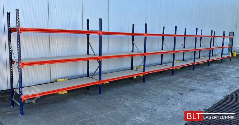 Estantería de almacenamiento de gran luz ca. 28,55 lfm. Weitspannregale H: 200 cm T: 60 cm , 400 kg Fachlast , 3 Ebenen