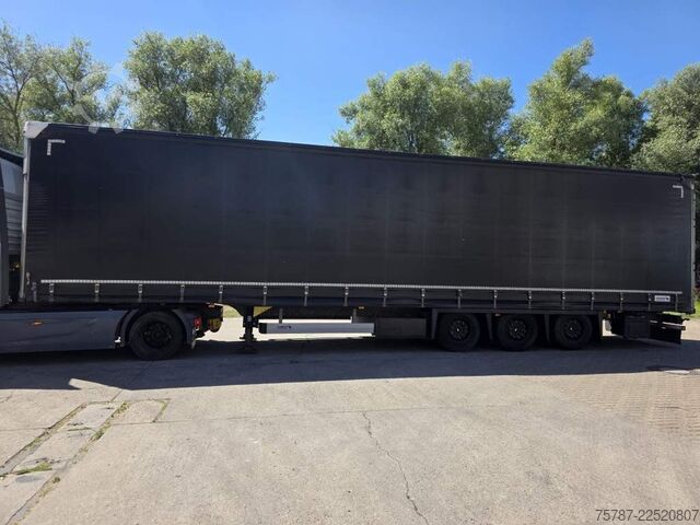 Open semitrailer with tarp SCHMITZ CARGOBULL Gardine LL, Hubdach, Lift, 115.913 Original Km!