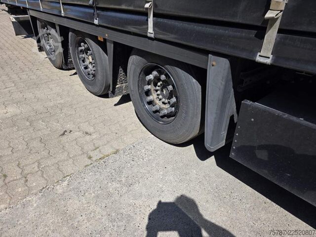 Open semitrailer with tarp SCHMITZ CARGOBULL Gardine LL, Hubdach, Lift, 115.913 Original Km!