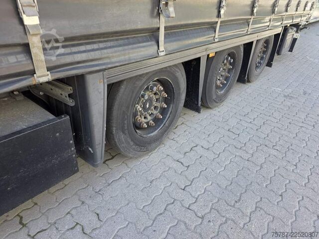 Open semitrailer with tarp SCHMITZ CARGOBULL Gardine LL, Hubdach, Lift, 115.913 Original Km!