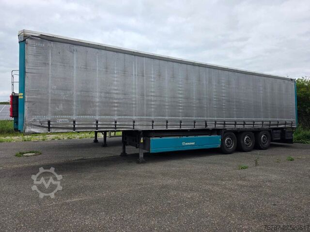 Open semitrailer with tarp KRONE Gardine, 12642XL, Pal.anschlaglkeiste li+re