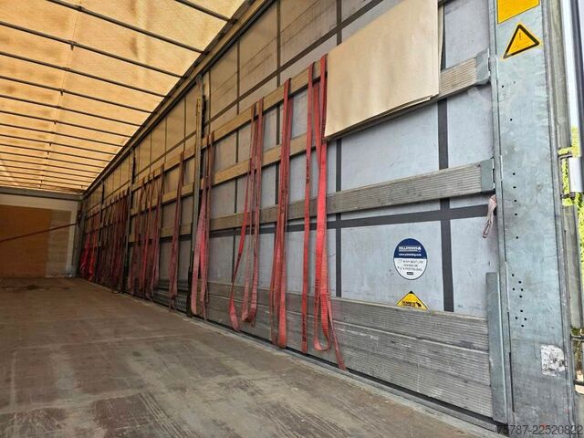 Open semitrailer with tarp SCHMITZ CARGOBULL Gardine Standard, 12642XL,Palettenanschlagleiste