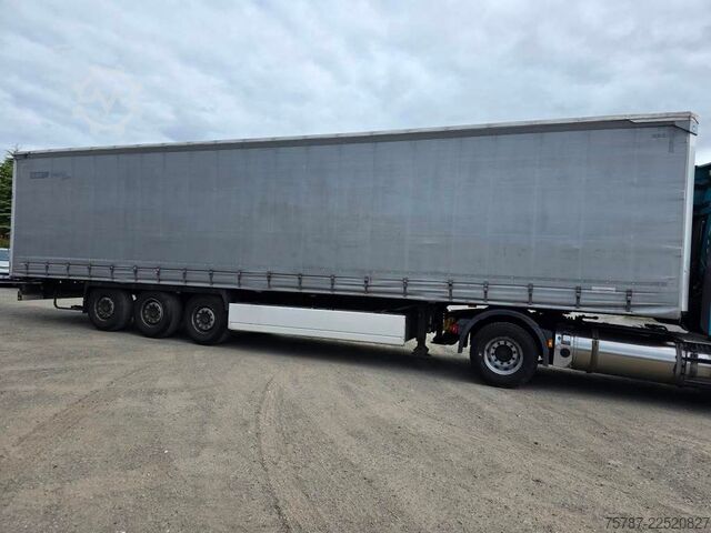 Open semitrailer with tarp KRONE Gardine Standard, 12642 XL, 4 Reihen Alu, Lift