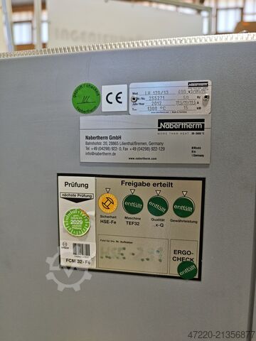 इलेक्ट्रिक हार्डनिंग फर्नेस 1300°C Nabertherm LH120/13