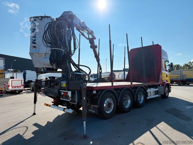 Кран монтиран на камион SCANIA R580 V8 8x4*4 Crane Kesla 21127 / Woodtransport
