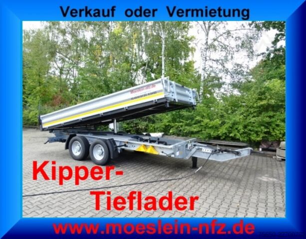 Savirremolkas Möslein TTG 11 Verzinkt  neuer Tandem 3- Seitenkipper Tieflader-- Neufahrzeug --