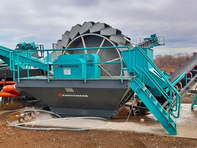 Loji basuhan pasir / pencuci kerikil Constmach Sand Washing Machine Bucket wheel sand washing machine