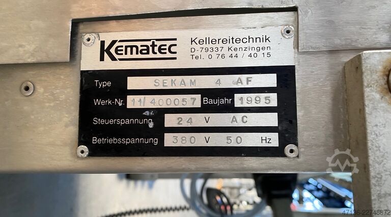 Sektkapselaufsetzer und Anfalter Kematec SEKAM 4 AF