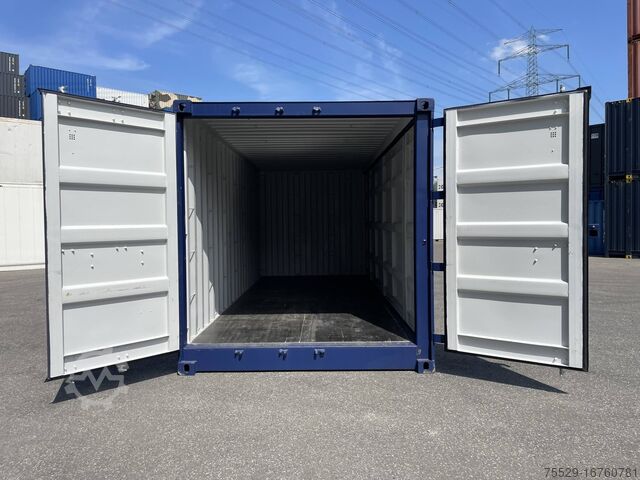 Sea container 20 Fuß Open Side ONE WAY RAL 5013