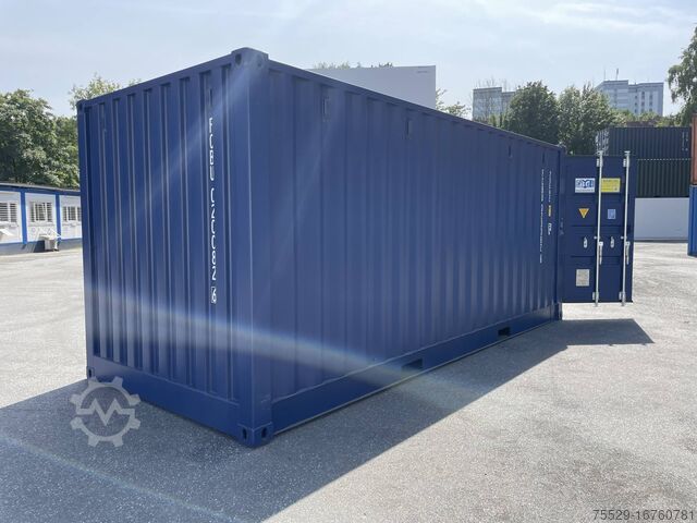 Sea container 20 Fuß Open Side ONE WAY RAL 5013