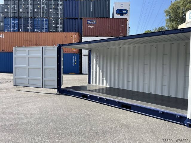 Sea container  20 Fuß Open Side ONE WAY RAL 5013
