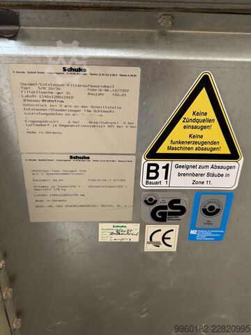 Stationært udsugningssystem Schuko Vacomat S/N 20/36