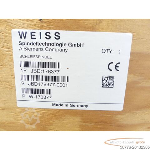Weiss component Weiss 178377 Schleifspindel 21kw / 7000 U/min = 0001    !