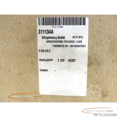 Klingelnberg component Klingelnberg Werkzeugspindel für  Verzahnungsmaschine - ! -