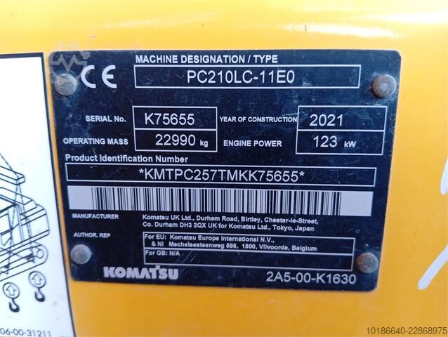  Komatsu PC210LC-11E0