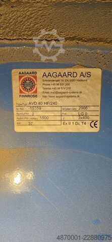 Industriell utsugningsanläggning med värmeåtervinning AAGAARD / FINNROSE Aagaard AVD 40 HF/240