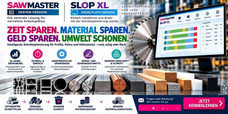 Programmatūra SawMaster Software Krause Maschinenhandels & Service GmbH SLOP XT & SawMaster