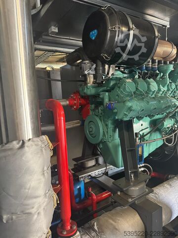 Silnik gazowy Fortes CHP unit 140 kW el Hyundai GV222Ti / Nidec Leroy Somer LSA