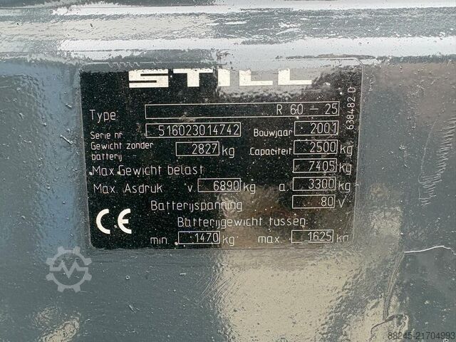 VS-22856 Carretilla elevadora eléctrica dúplex Still R60-25 STILL R60-25