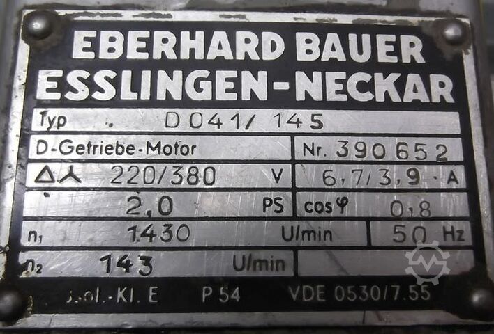 Prevodový motor 1,5 kW 143 ot./min Bauer D041/145