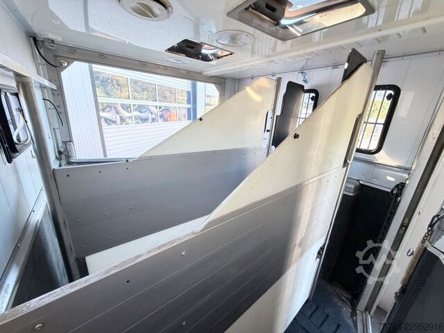Kamion për transport bagëtish SCANIA P320 EHC Aufbau 6-7 Pferde Wohnung