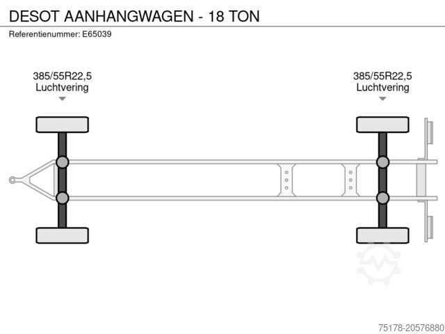 Open body DESOT AANHANGWAGEN - 18 TON