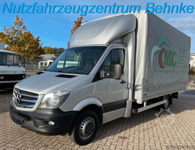 Transportador con plataforma y toldo MERCEDES-BENZ Sprinter 519 CDI Pritsche/ AC/ org. KM