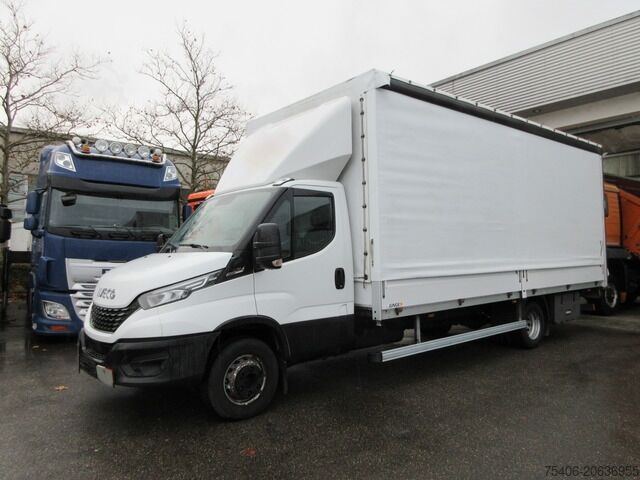 帘式货车 iveco Daily 72-180 Hi-Matic Koffer 6,05 m LBW