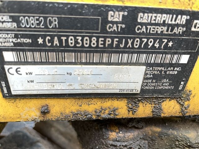 ミディショベル 7t～12t Caterpillar 308E2 CR