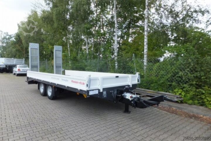 Low loader trailer Möslein TTT 11- 6,28 Weiß Neuer Tandemtieflader