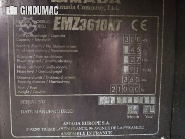 AMADA EMZ 3610 NT AMADA EMZ 3610 NT